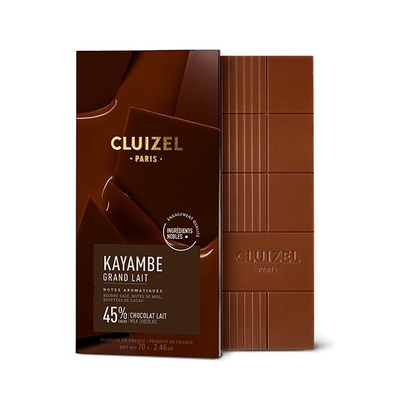 Michel Cluizel Kayambe Grand Lait 45% Milk Chocolate Bar - 70g 12245
