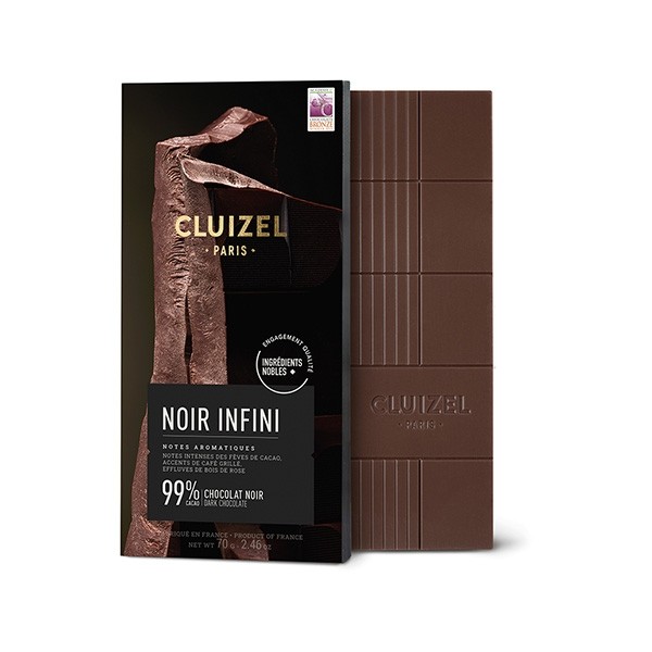 Michel Cluizel Noir Infini 99% Dark Chocolate Bar - 70g 12299