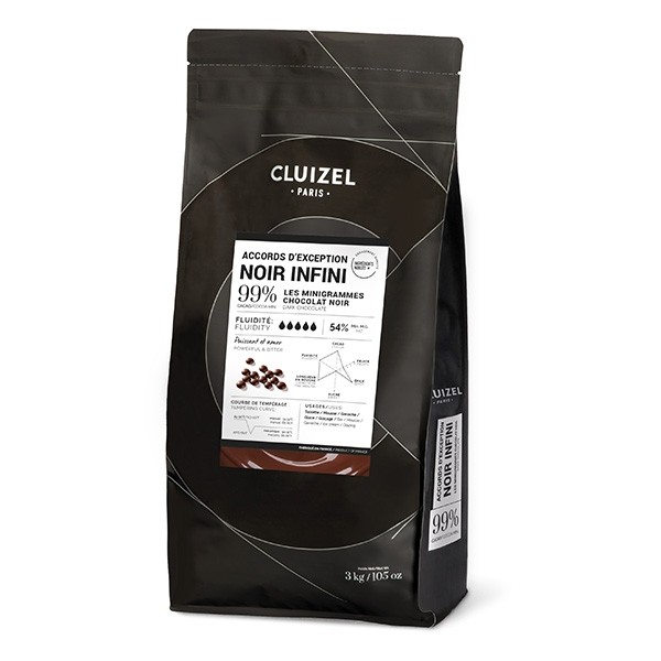 Michel Cluizel Noir Infini 99% Dark Chocolate Mini-Grammes Bag - 3kg
