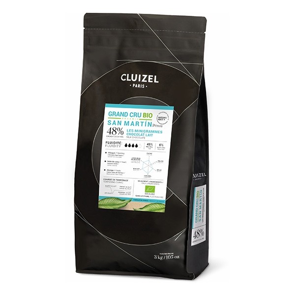Michel Cluizel San Martín BIO 48% Single Origin Milk Chocolate Mini-Grammes - 3kg 20557