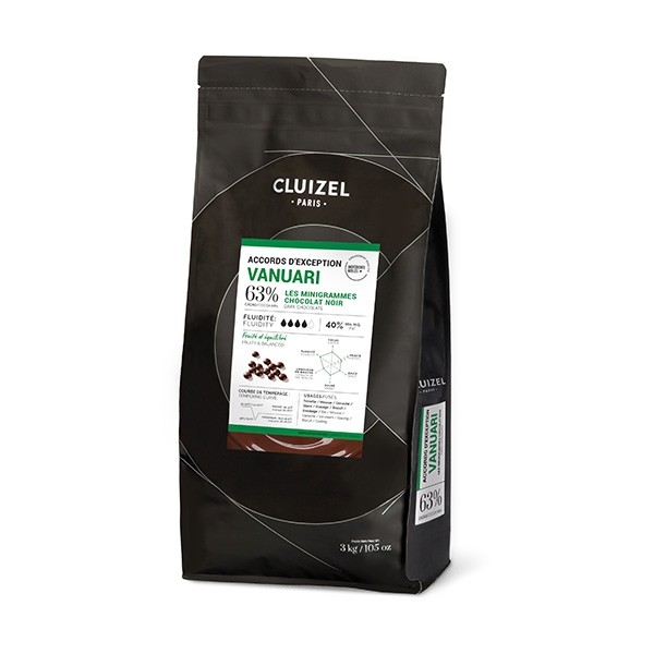 Michel Cluizel Vanuari 63% Dark Chocolate Mini-Grammes Bag - 3kg 20047