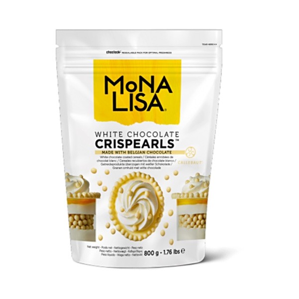 Mona Lisa White Chocolate Crispearls Bag - 800g