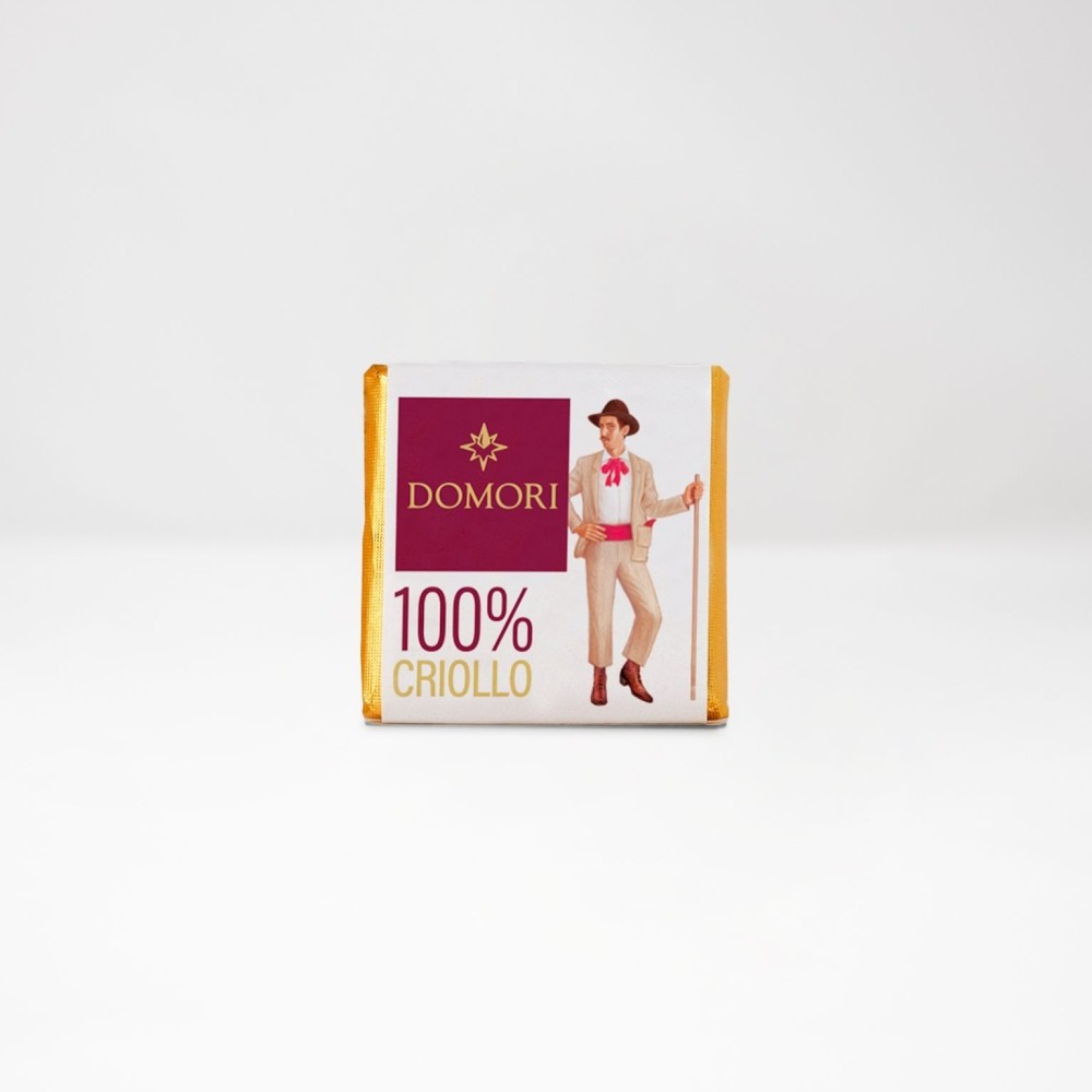 Domori Criollo 100% Single Origin Dark Chocolate Napolitain Single - 4.7g 00207