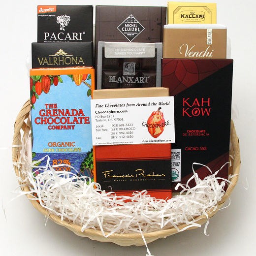 Chocosphere Organic Chocolate Assortment Basket 2014 - Medium