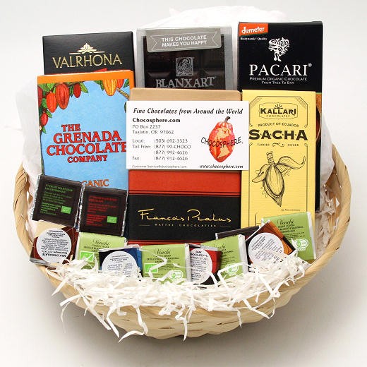Chocosphere Organic Chocolate Assortment Basket 2014 - Small