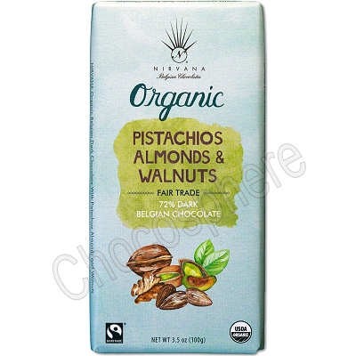 Organic Bar with Pistachios, Almonds and Walnuts 3.5oz