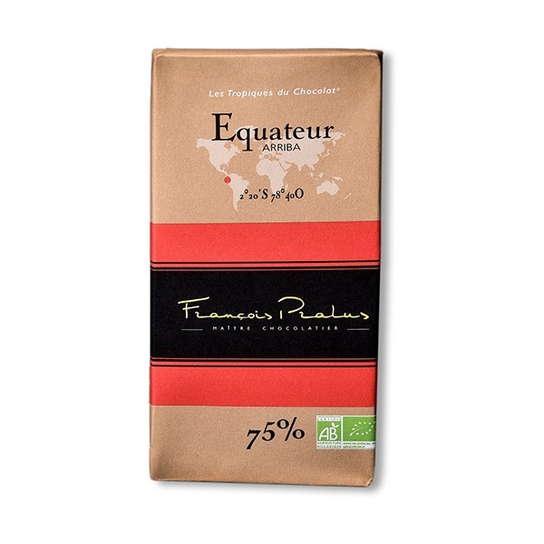 Pralus Equateur BIO 75% Single Origin Dark Chocolate Bar - 100 g