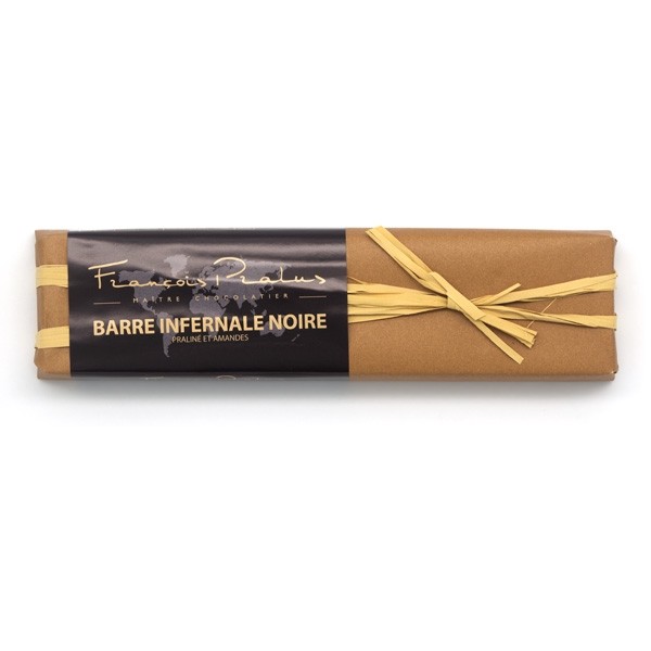Pralus Infernale Nut Praline & Almonds 75% Dark Chocolate Bar - 160 grams