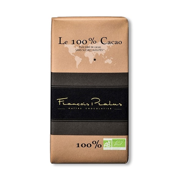 Pralus Le 100% Single Origin BIO Dark Chocolate Bar - 100 g