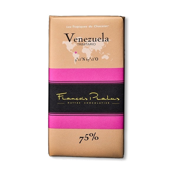 Pralus Venezuela 75% Single Origin Dark Chocolate Bar - 100 g