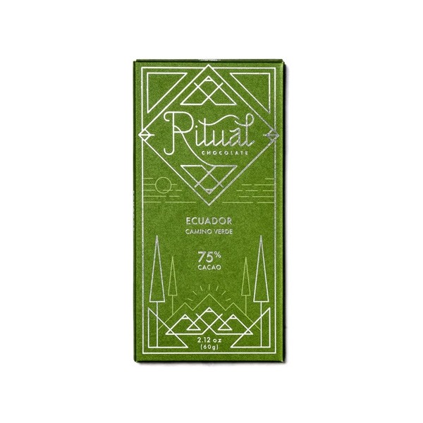 Ritual Chocolate Ecuador Camino Verde 75% Single Origin Dark Chocolate Bar - 60 g