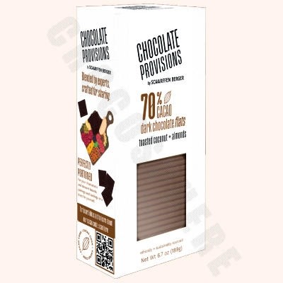 ‘Chocolate Provisions’ Dark Chocolate Mini-Bars with Toasted Coconut & Almonds 70%