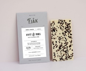 36% White Chocolate & NIbs Bar - 60 grams 22005