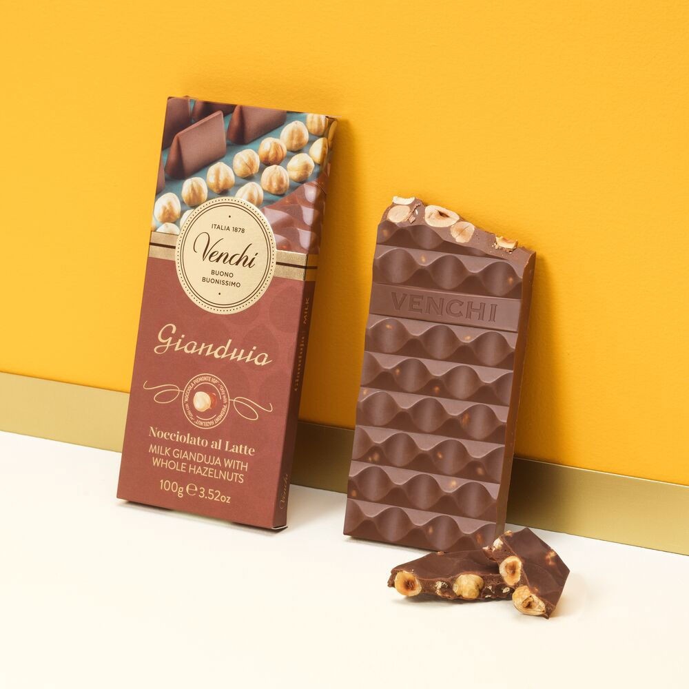 Milk Gianduja and Hazelnut Chocolate Bar - 100 grams 116302