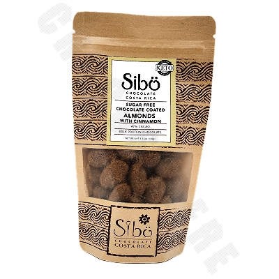 Sugar-Free “Keto” Cinnamon-Dusted Chocolate Covered Almonds Pouch - 100g