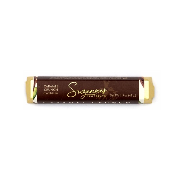 Suzanne's Chocolate Caramel Crunch 61% Dark Chocolate Bar - 45 grams