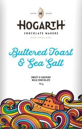 Hogarth Buttered Toast & Sea Salt 48% Milk Chocolate Bar 