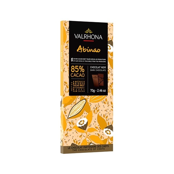 Valrhona Abinao 85% Dark Chocolate Bar - 70 grams 33036