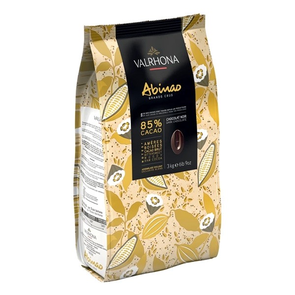 Valrhona Abinao Les Feves 85% Dark Chocolate Couverture Discs - 3kg 5614