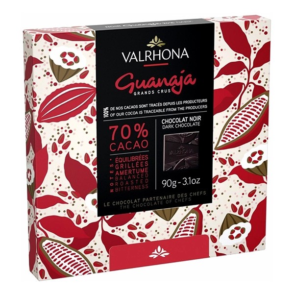 Valrhona Carre Guanaja 70% Dark Chocolate Napolitains Gift Box - 18 pc - 90 grams 47856