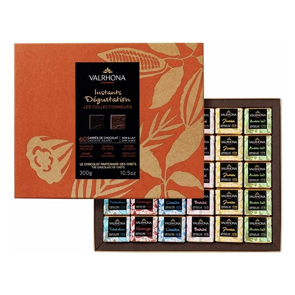 Valrhona Dark & Milk Chocolate Napolitains Gift Box - 60 pc - 300g 34269