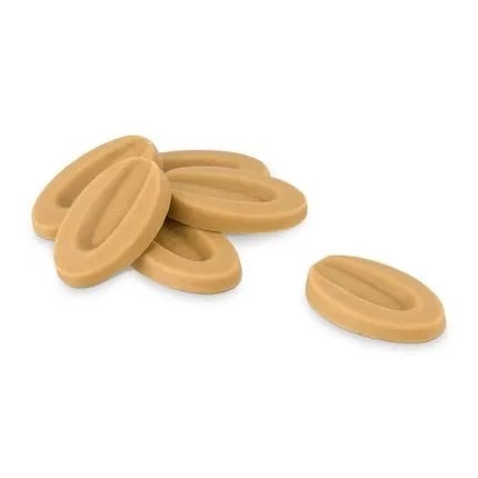 Valrhona Blond Dulcey Les Feves 35% White Chocolate Discs - 1kg 31870