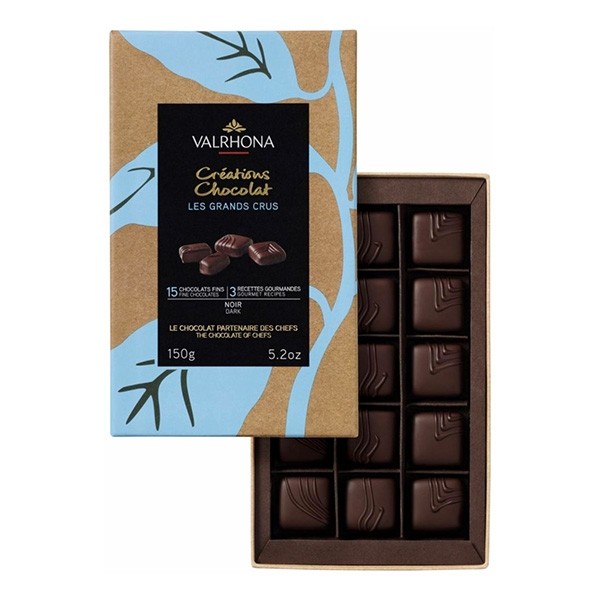 Valrhona Grand Cru Dark Chocolates Gift Box - 15 pc - 150g