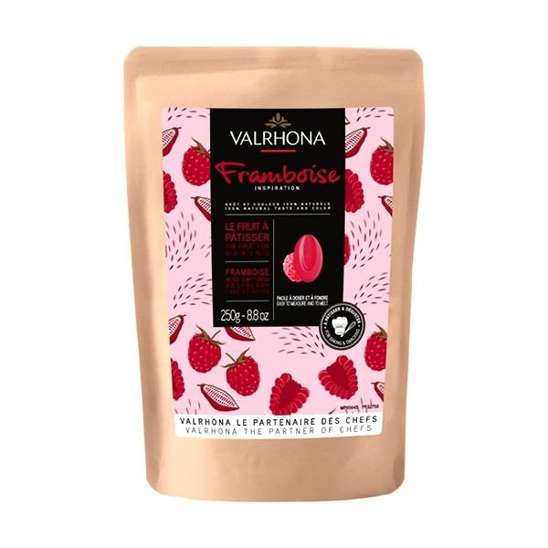 Valrhona Inspiration Framboise Les Feves 35% Raspberry Couverture Discs - 250g 32750