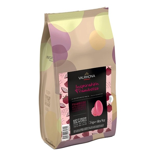 Valrhona Inspiration Framboise Les Feves 35% Raspberry Couverture Discs - 3kg 19999