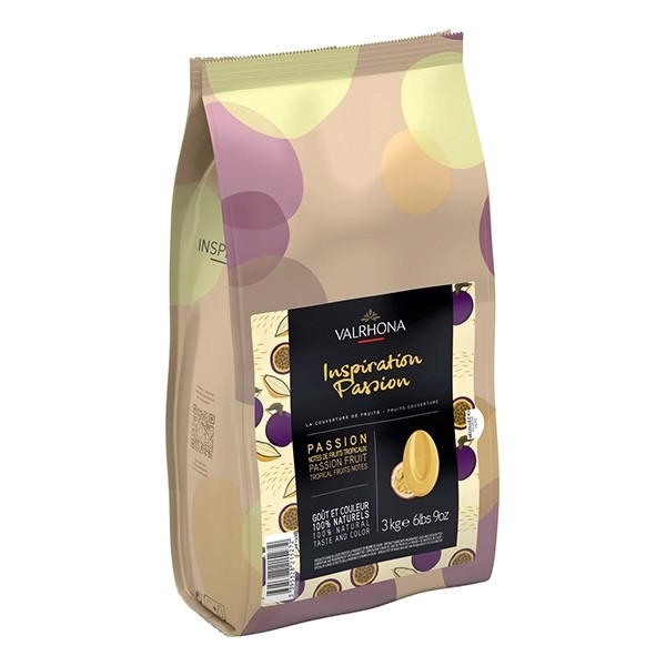 Valrhona Inspiration Passion Les Feves 32% Passion Fruit Couverture Discs - 3 kg 15390