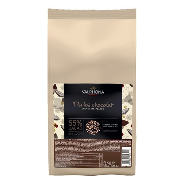 Valrhona Les Perles 55% Dark Chocolate Pearls - 4kg