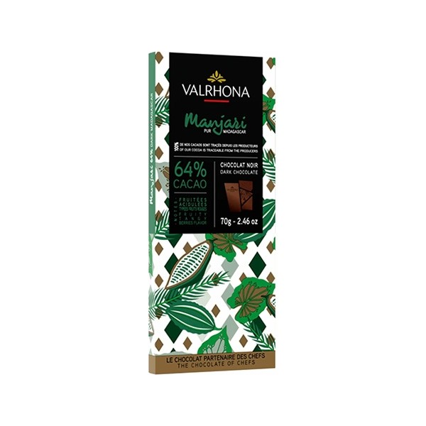 Valrhona Manjari 64% Single Origin Dark Chocolate Bar - 70 grams 33037