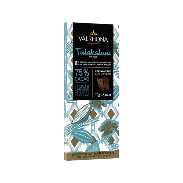 Valrhona Tulakalum 75% Single Origin Dark Chocolate Bar - 70 grams 33042