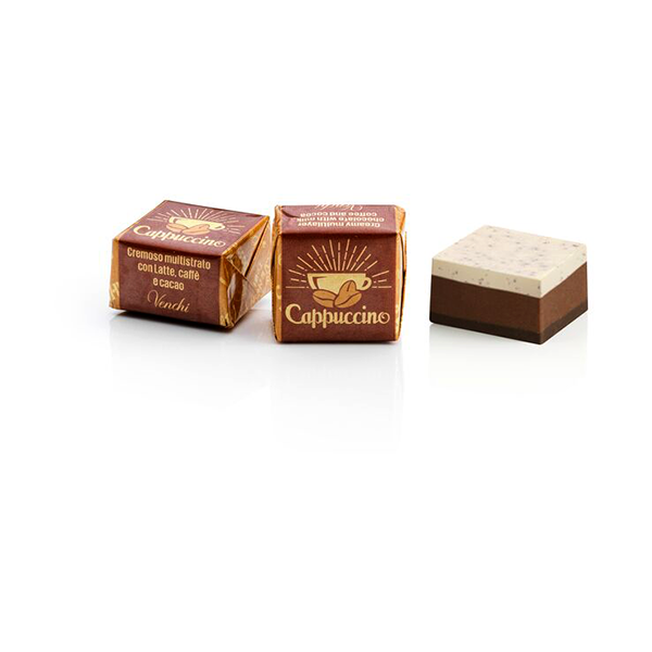 Venchi Cappuccino 56% Dark Chocolate Cubes Bag - 200 g