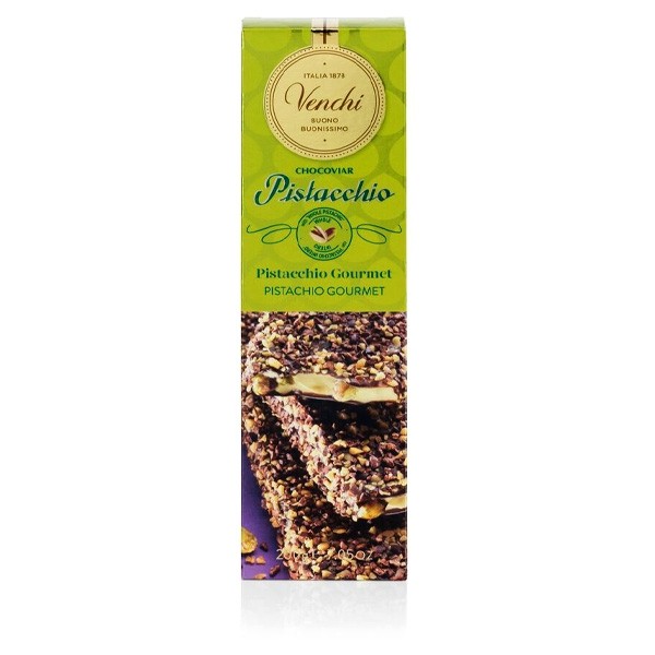 Venchi Pistacchio & Hazelnut in 60% Dark Chocolate Bar - 200 grams 105152