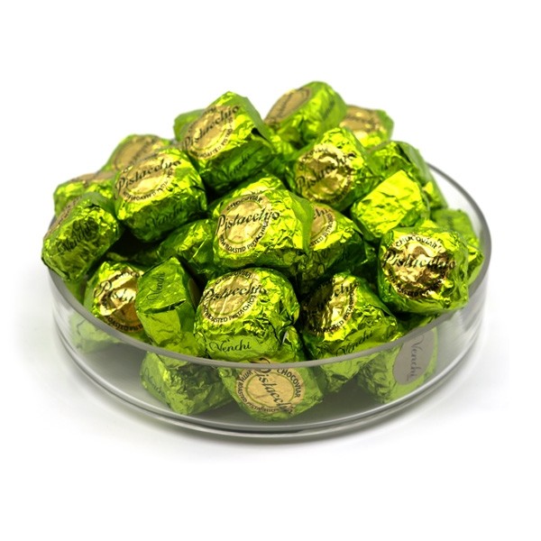 Venchi Chocoviar Pistachio Hazelnut Creme in Dark Chocolate Cubes Bag - 1 kg 105187