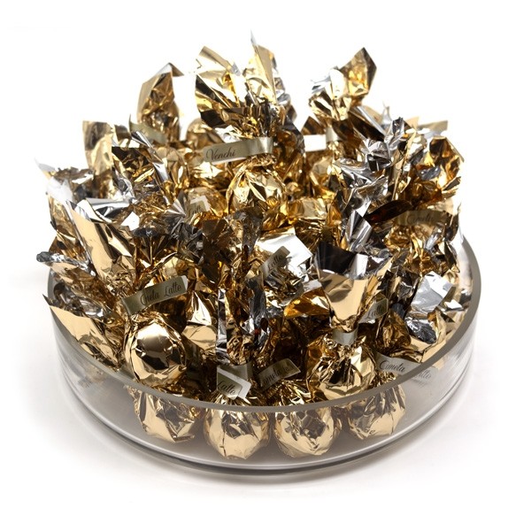 Venchi Cometa Latte White Chocolate Hazelnut Mousse Gold Comets Bag - 1kg 108279