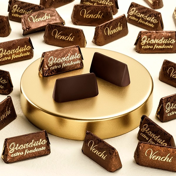 Giandujotto Extra Dark Chocolate & Hazelnut Pieces Bag - 200 g
