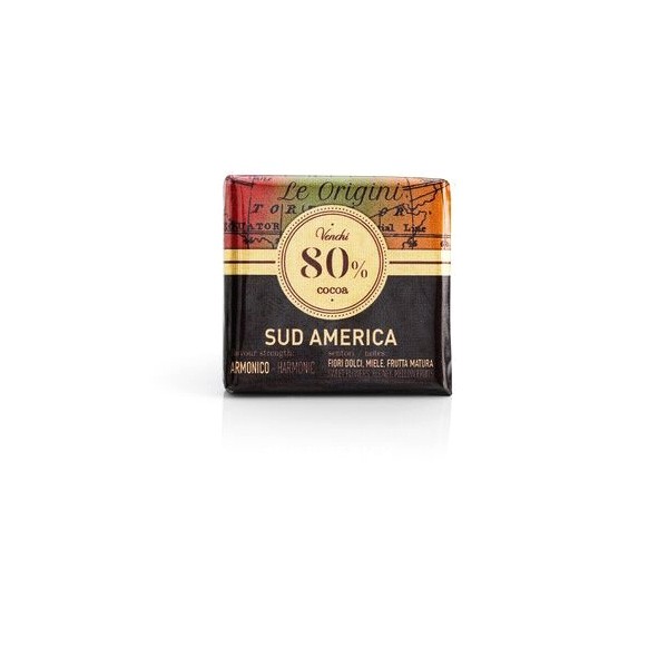 Venchi Le Origini South America 80% Dark Chocolate Napolitain Single - 6.8 grams 117199