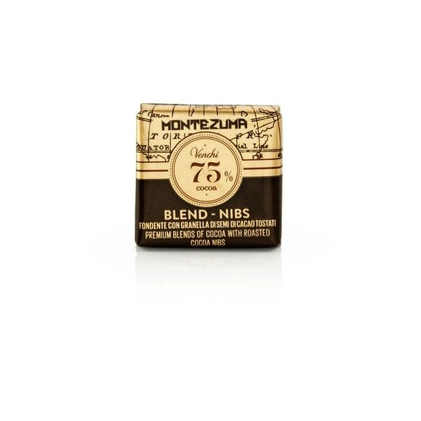 Venchi Montezuma 75% Dark Chocolate with Nibs Napolitain Single - 7.5 g