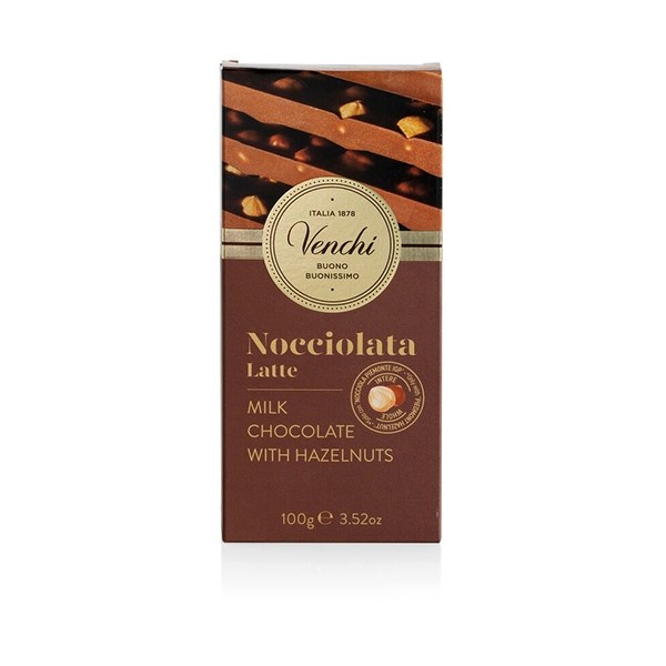 Venchi Nocciolata Latte 31% Milk Chocolate & Hazelnuts Bar - 100 g