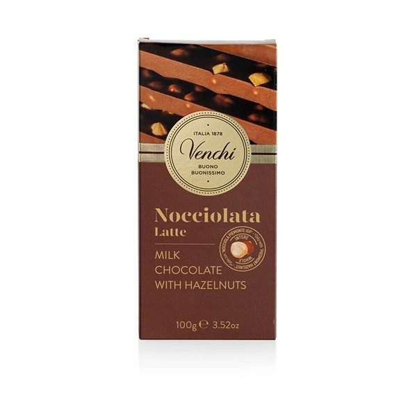 Venchi Nocciolata Latte 31% Milk Chocolate & Hazelnuts Bar - 100 grams 116207