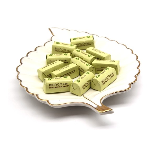 Venchi Salted Nuts in White Chocolate Ingots Bag - 12-pc 116646