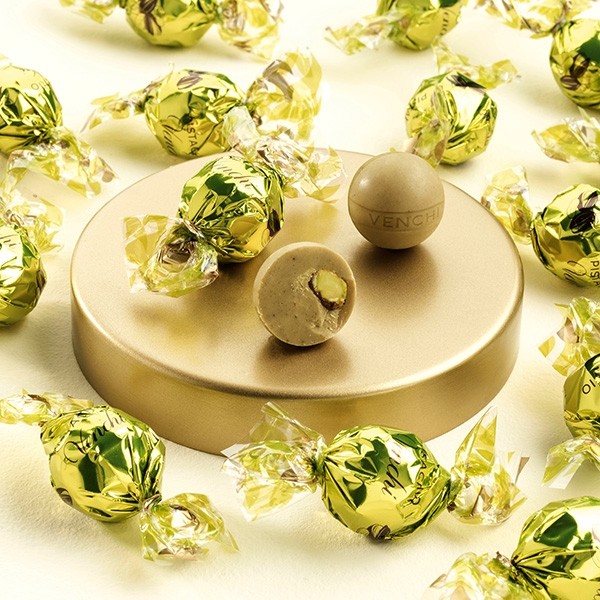 Venchi Salted Pistachio Hazelnut Chocolate Pearls Bag - 250 grams 108311
