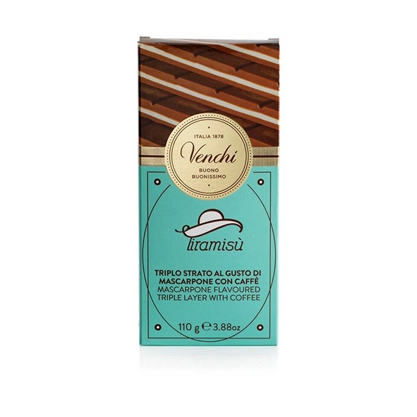Venchi Tiramisu 47% Milk Chocolate with Coffee & Mascarpone Bar - 110 g