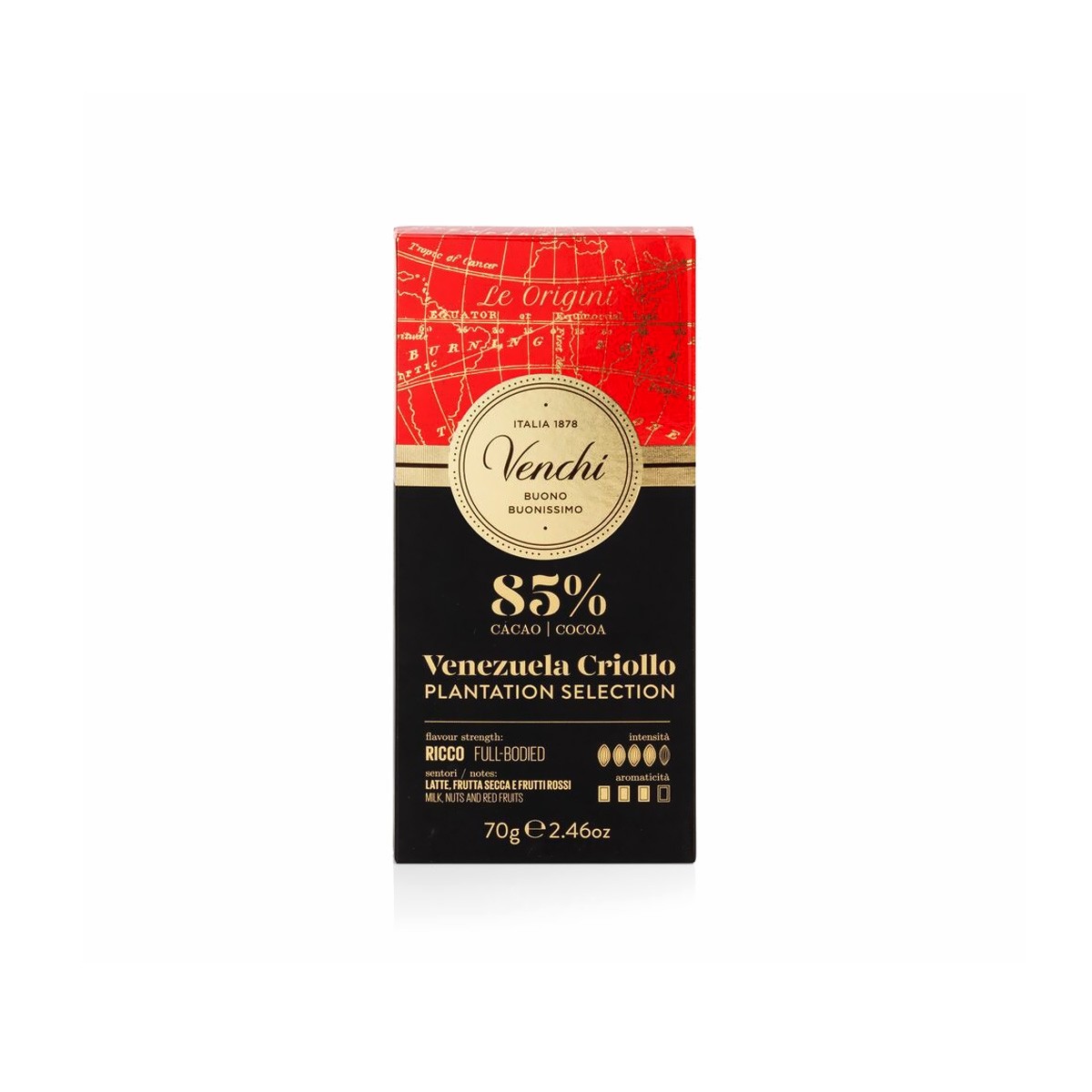 Venchi Venezuela 85% Cacao Single Origin Chocolate Bar 117177
