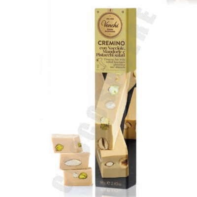 White Gianduja with Assorted Salted Nuts Bar