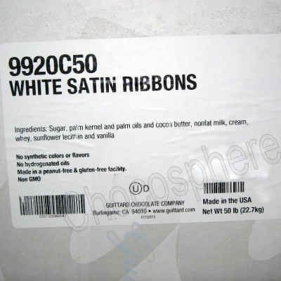 White Satin Ribbons 50 lb box