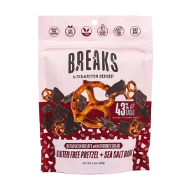 Scharffen Berger 43% Oat Milk Chocolate with Coconut Sugar and Pretzels Bark Pouch 128g