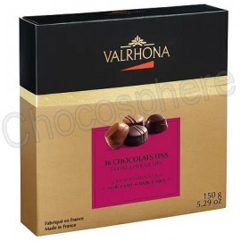 Valrhona Box of 16 Assorted Chocolate Bon Bons - 150g